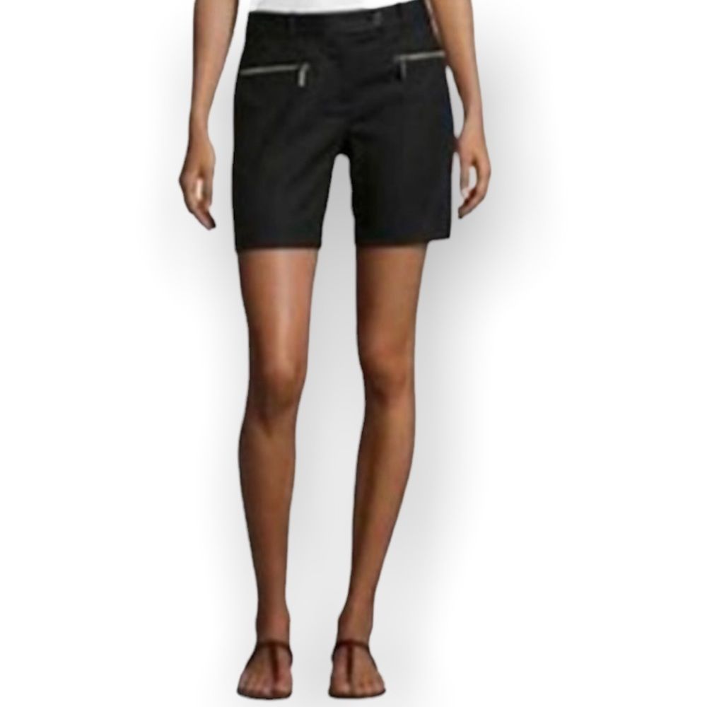 MICHAEL Michael Kors Black Zippered Pocket Bermuda Shorts